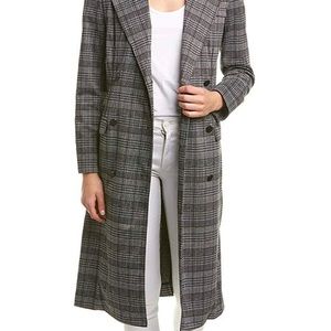 Michael Stars Plaid Ponte Coat
